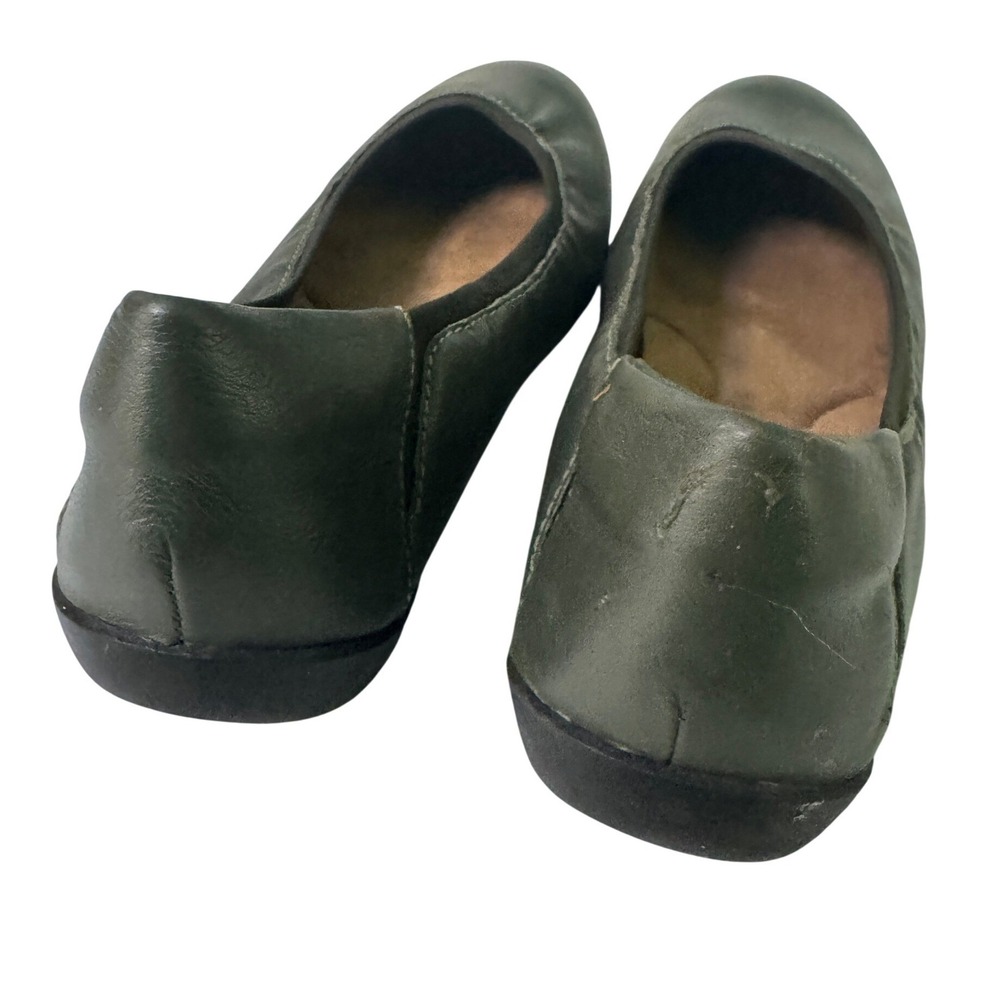 Earth Origins Womens Olive Green Leather Ballet Flats Comfort Slip On Shoes 9.5 - Picture 7 of 7
